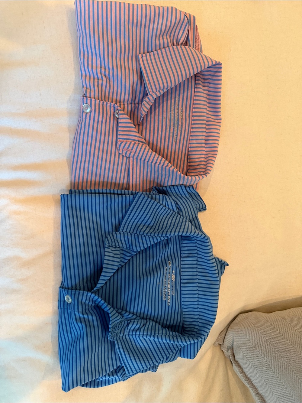 Vineyard Vines Pink and Blue Striped Polo